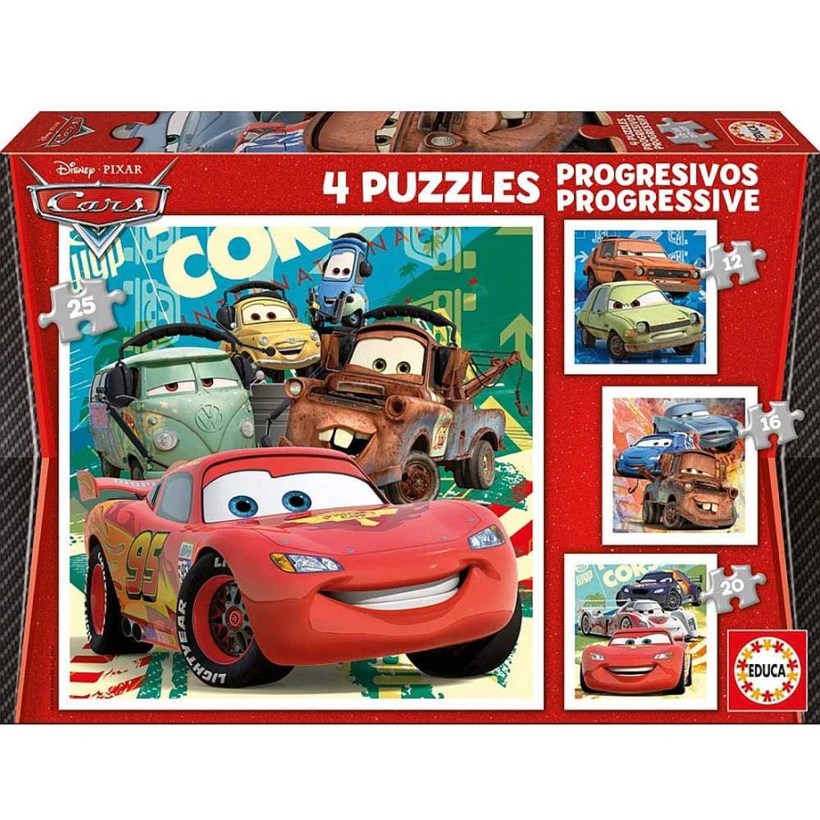 Juguetes Cars Puzzles Infantiles | Cars Puzzles Progresivos 12-16-20-25 Piezas