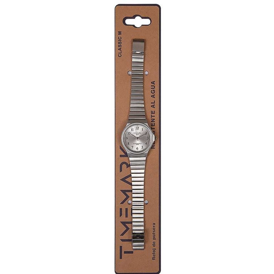 Regalo Timemark Relojes Y Bisuter A | Reloj Pulsera Plateado Metal Waterprof