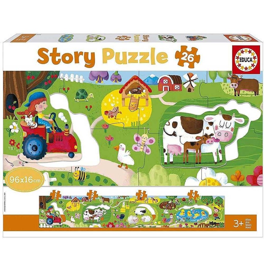 Juguetes Educa Puzzles Infantiles | Puzzle Story Granja 26 Piezas