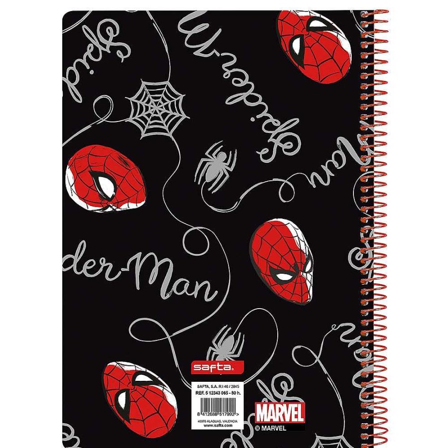 Mochilas Y Complementos Spiderman | Spiderman Bloc Espiral 80 Hojas 22X15 Cm.