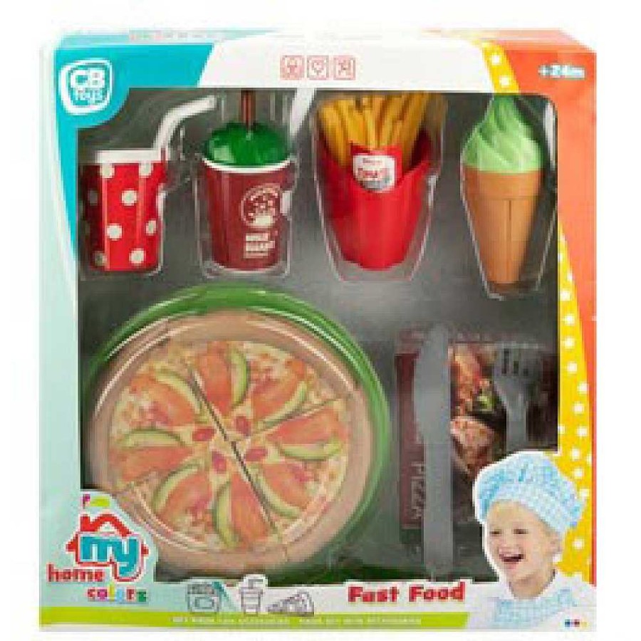 Juguetes CB Toys Cocinas Y Hogar | Set Bandeja Alimentos Pizza Y Accesorios