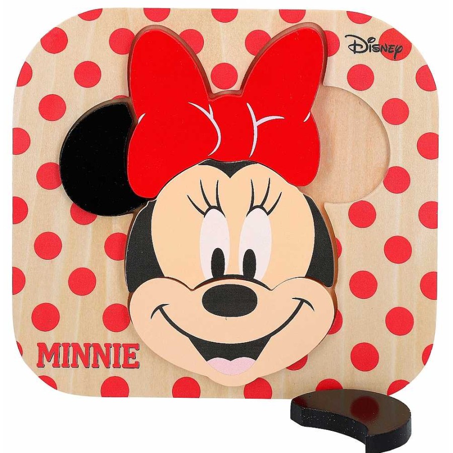 Juguetes Disney Rompecabezas Y Encajes | Minnie Puzzle Encajable Madera Eco 6 Piezas 21X20