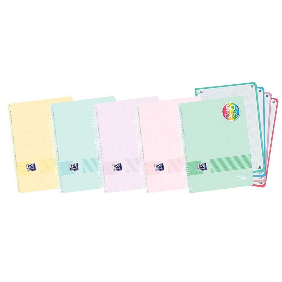 Papeler A Oxford Cuadernos Espiral | Oxford Bloc Micro A5 Microperforado 120 Tapa Pl Stico Pastel 5X5