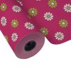 Papeler A Genérico Papel De Regalo Y Empaquetado | Bobina Papel Regalo 62 Cm 95 Mts. Flores Fucsia