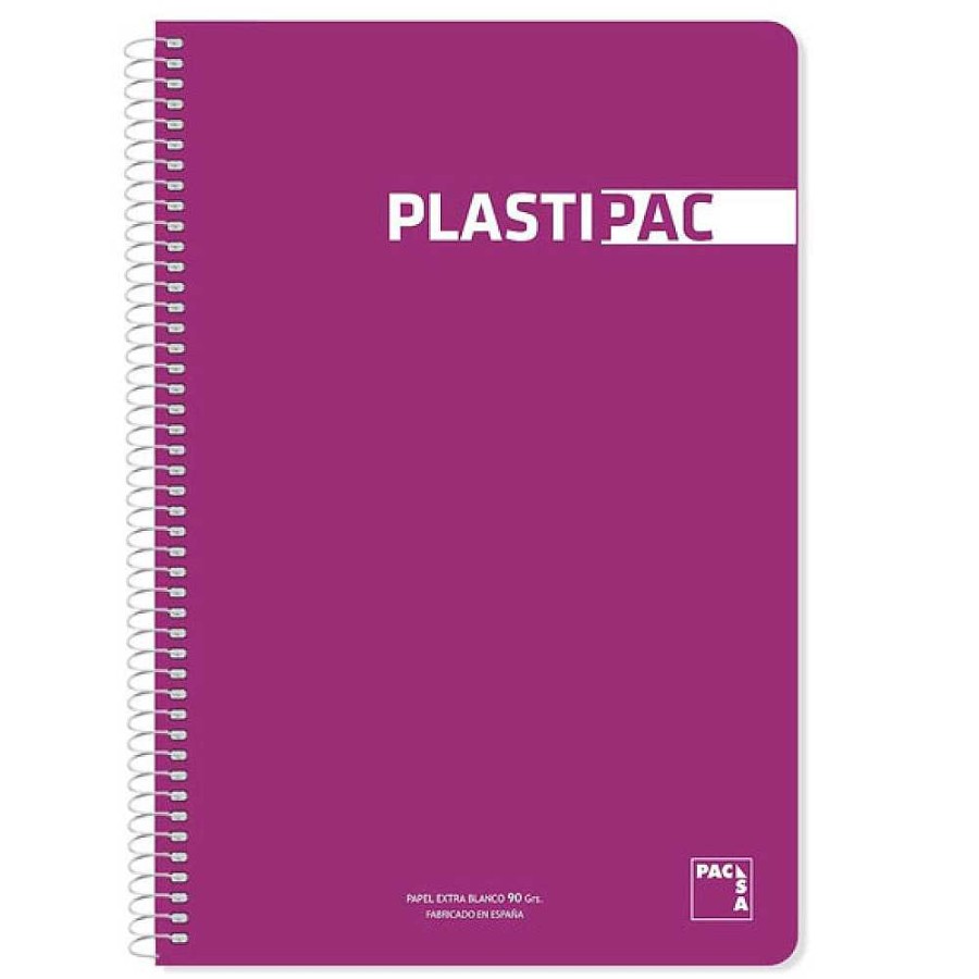 Papeler A Pacsa Cuadernos Espiral | Pack 5 Bloc 90 Gr Tapa Pl Stico Folio 80 Hojas Cuadr Cula 4X4