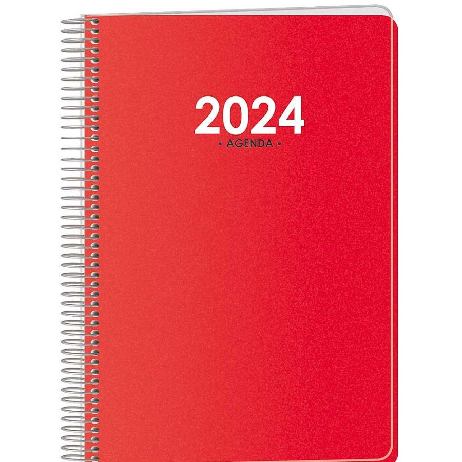 Papeler A Dohe Agendas | Agenda 2024 D A P Gina 15X21 Roja Con Espiral Metr Poli