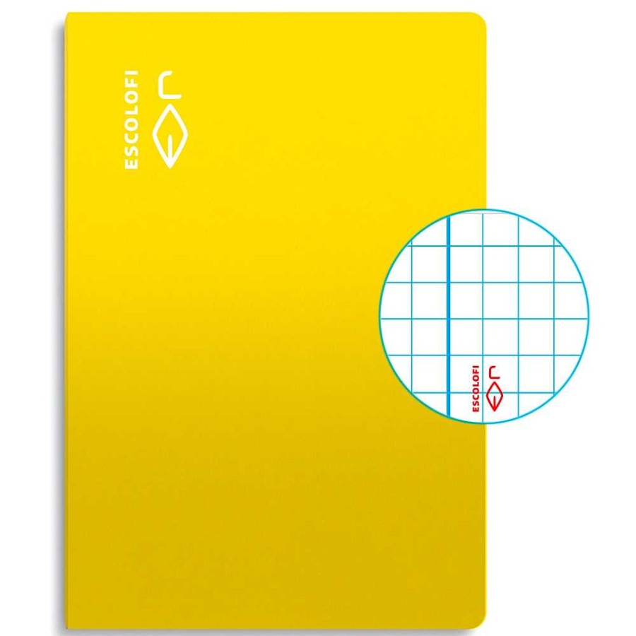 Papeler A Escolofi Libretas | Escolofi Pack 10 Cuadernos Grapados Folio 50H 70 Gr Cuadr Cula 4X4 Margen - Amarillo