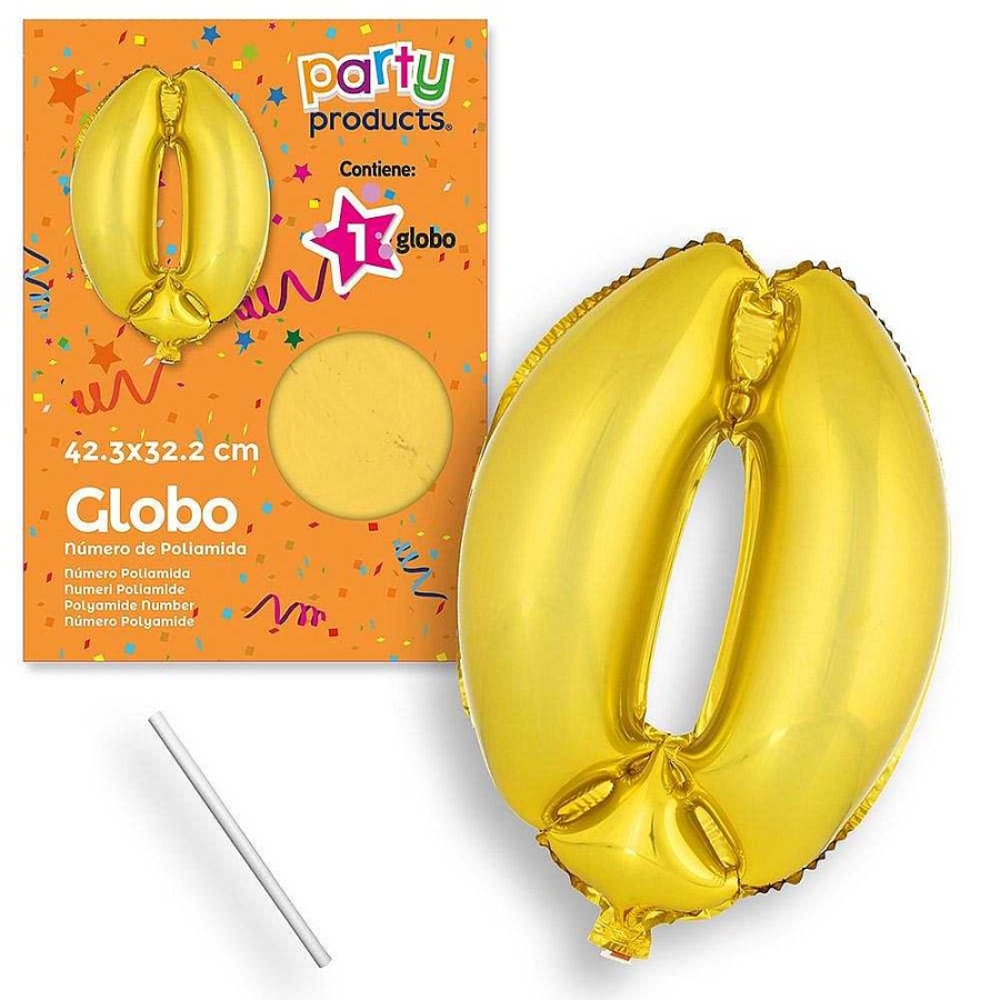 Fiestas Y Disfraces Genérico | Globo N 0 Poliamida 45 Cm Dorado