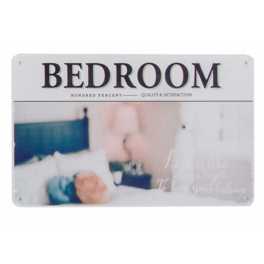 Home & Deco Genérico Adornos | Placa Metal Puerta Rooms 20X12 - 6 Modelos