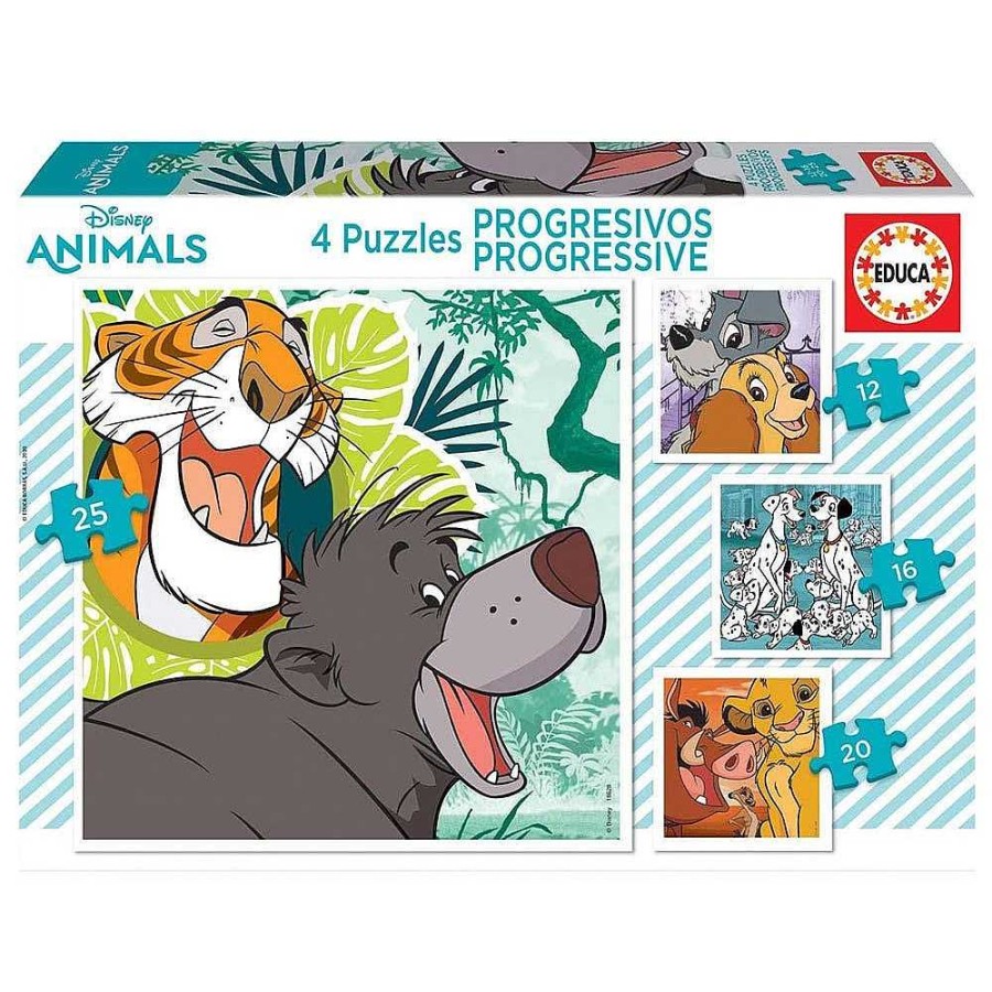 Juguetes Disney Puzzles Infantiles | Disney Puzzle Progresivo 12-16-20-25 Piezas