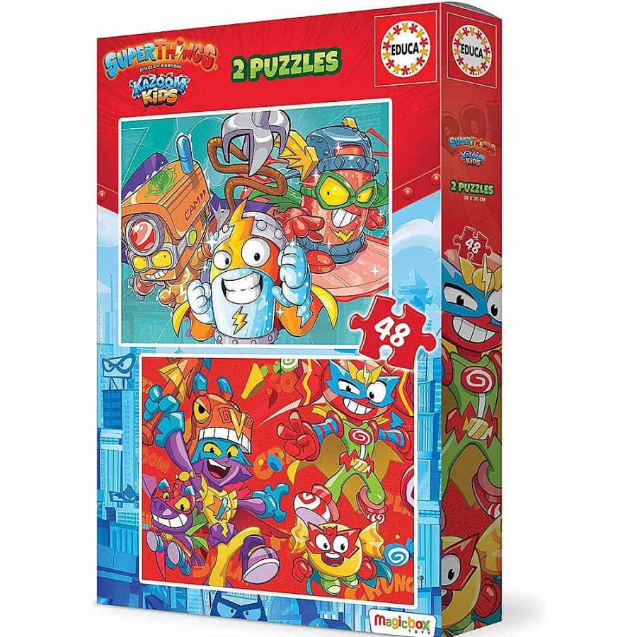 Juguetes Superthings Puzzles Infantiles | Superthings Puzzle 2X48 Piezas