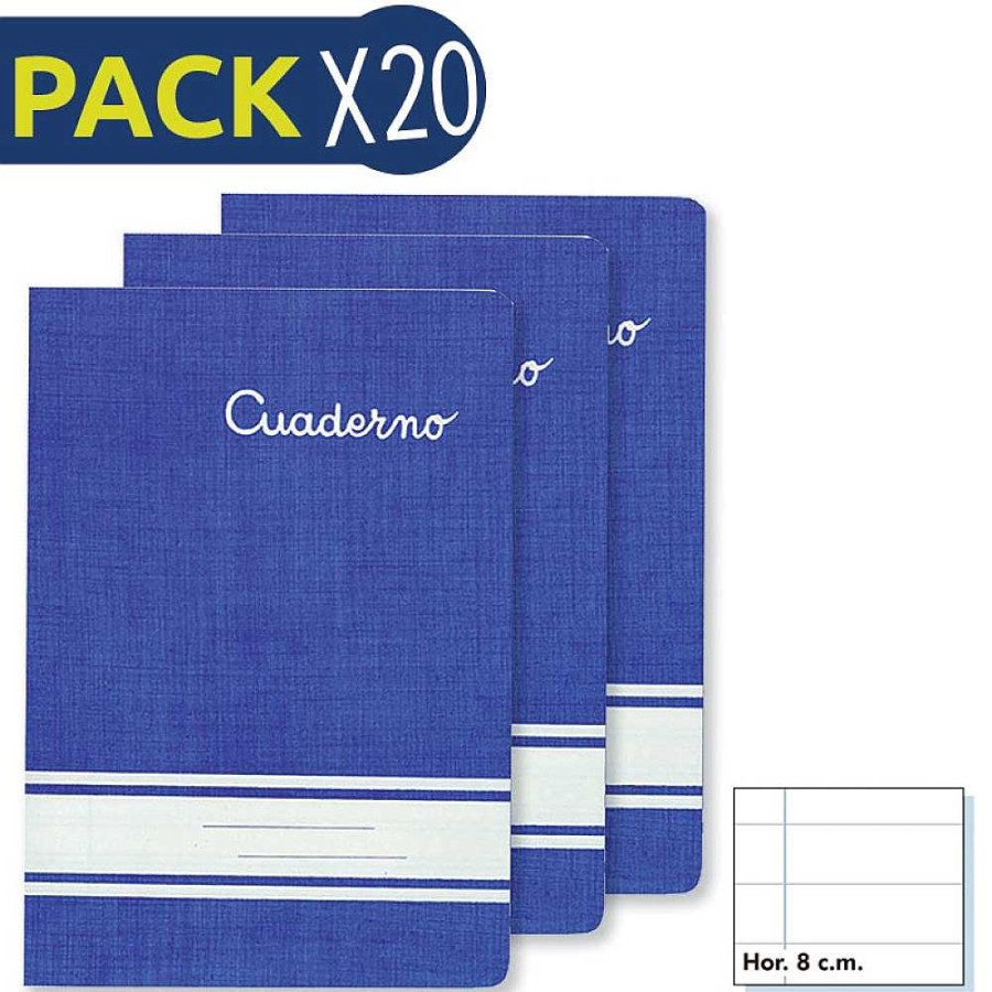 Papeler A Pacsa Libretas | Pack 20 Cuaderno Grapado 30 Hojas Rayado