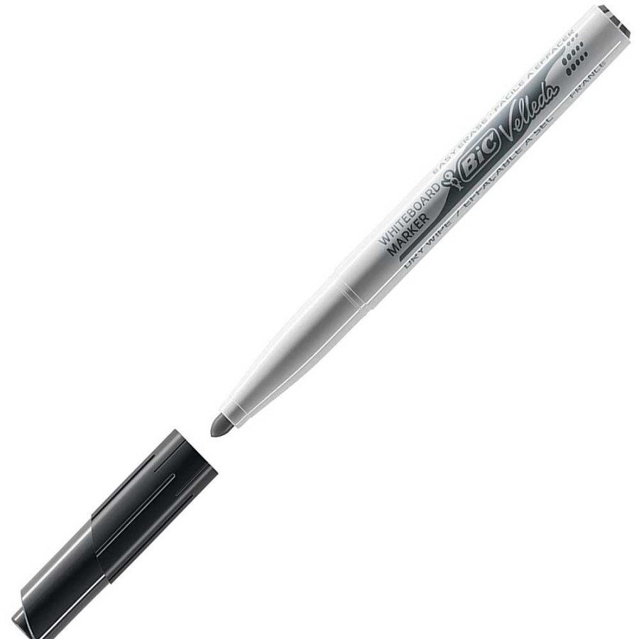 Papeler A BIC Pizarras Y Accesorios | Pack 12 Rotulador Velleda Pizarra 1741 Punta Media Negro