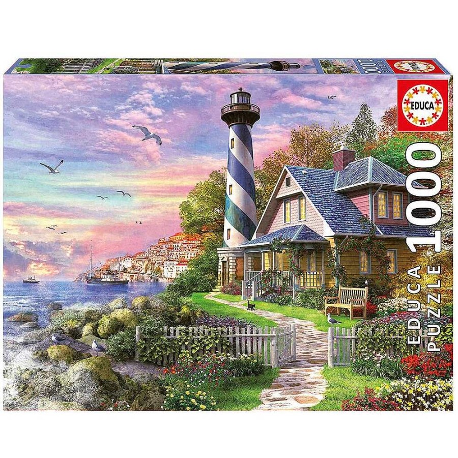 Juguetes Educa Puzzles 300-1000 Piezas | Puzzle Educa 1000 Piezas Faro En Rock Bay