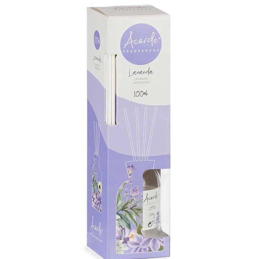 Home & Deco Acorde Velas Y Aromas | Ambientador Varillas 100 Ml. Lavanda