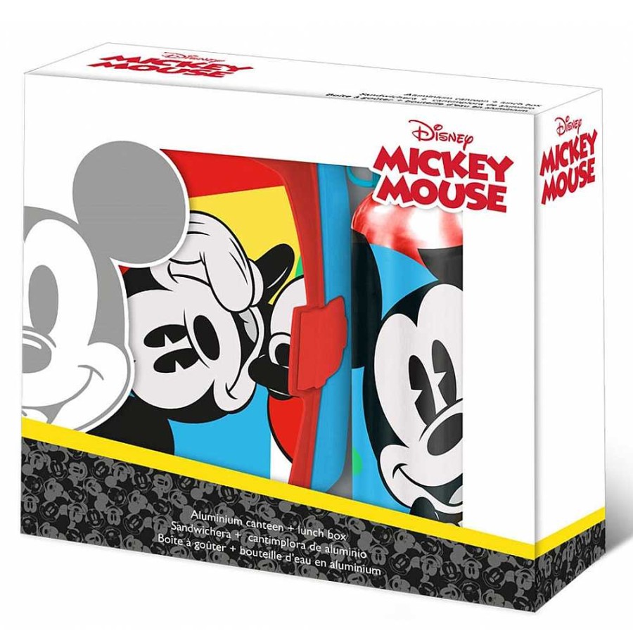 Mochilas Y Complementos Disney | Mickey Set Fiambrera Y Botella Metal 500 Ml