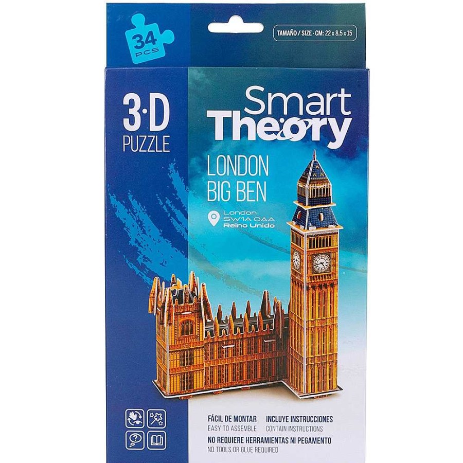 Juguetes Smart Theory Puzzles Infantiles | Puzzle 3D Mini 3 Modelos, Caja 15X25