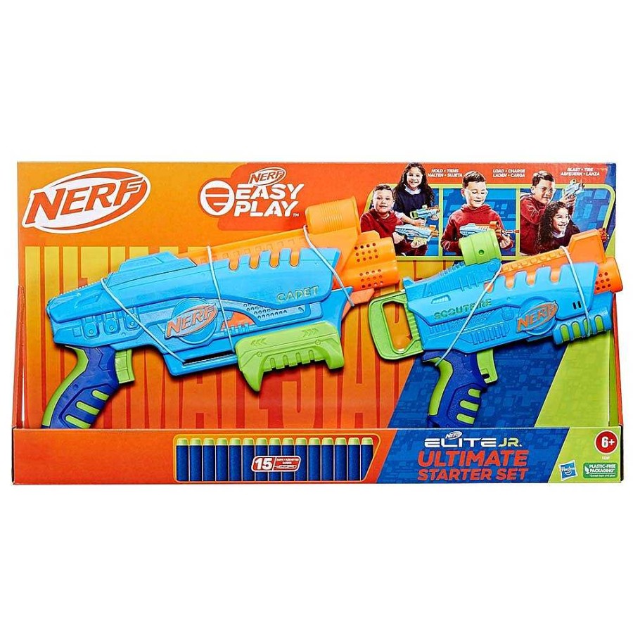 Juguetes Nerf B Licos | Nerf Elite Kit Inicio. Pistola Lanzadardos. Caja 55X28 Cm