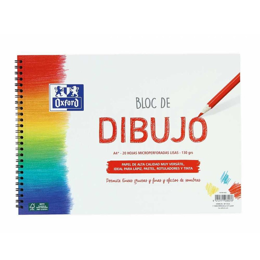 Papeler A Oxford Dibujo Y Bellas Artes | Oxford Bloc Dibujo A4 Liso 130 Gr 20 Hojas