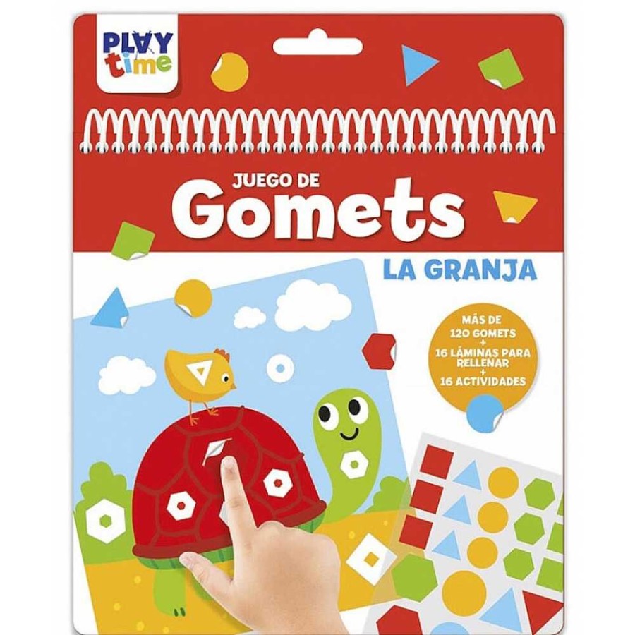 Papeler A Play Time Coloreables Y Actividades | Cuaderno Pegatinas Gomets La Granja