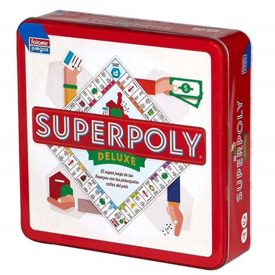 Juguetes Falomir Juegos De Sociedad | Juego Superpoly Deluxe Caja Metal