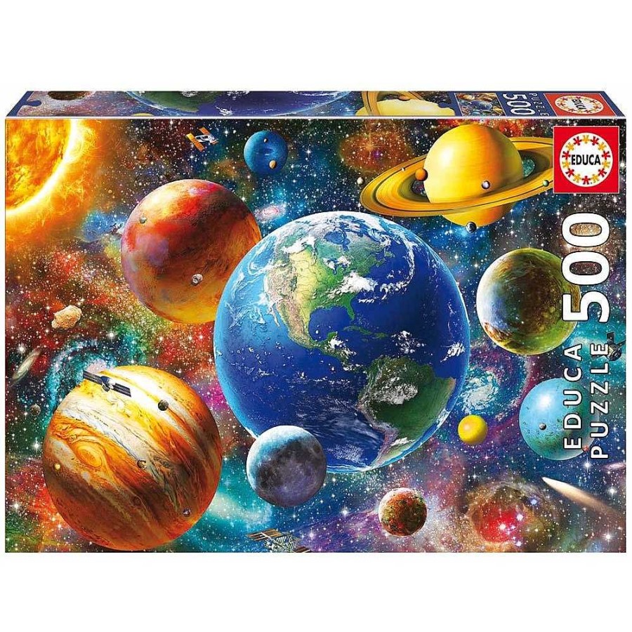 Juguetes Educa Puzzles 300-1000 Piezas | Puzzle Educa 500 Piezas Sistema Solar