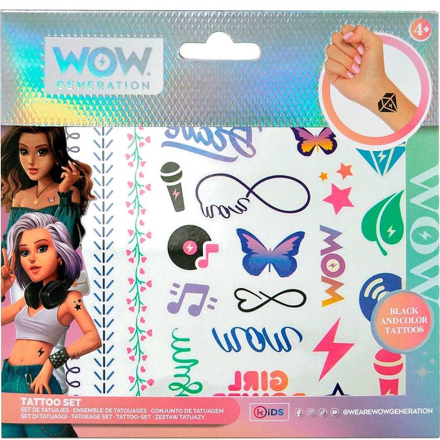 Papeler A Wow Generation Stickers Y Pegatinas | Set 50 Tatoos Wow Generation 18X17X4