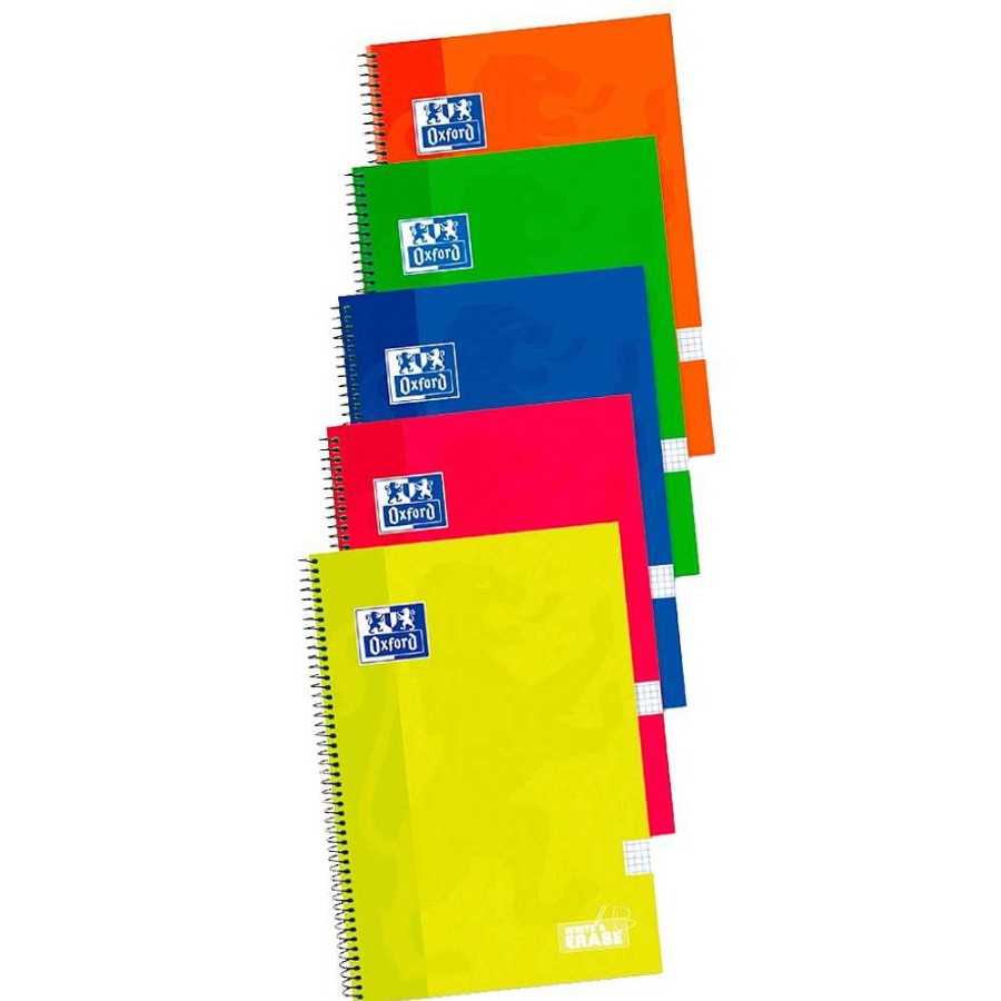 Papeler A Oxford Cuadernos Espiral | Oxford Pack 5 Blocs Tapa Forrada Folio 80 Cn