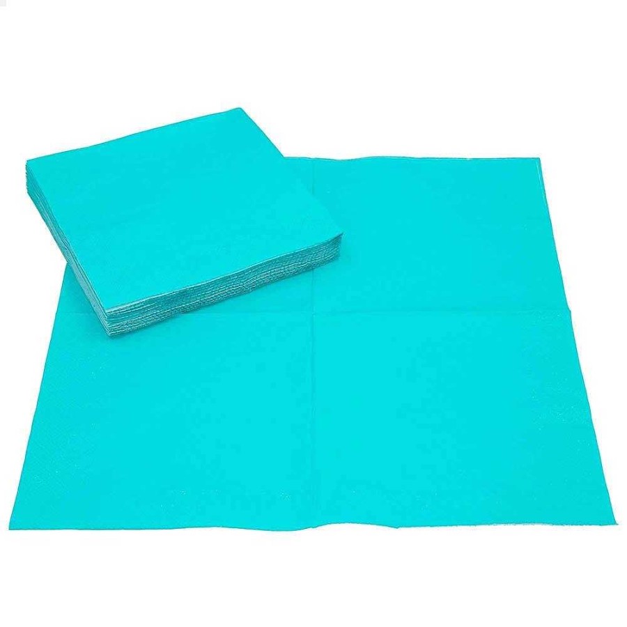 Fiestas Y Disfraces Genérico | Pack 20 Servilletas Papel Verde Agua 30 Cm