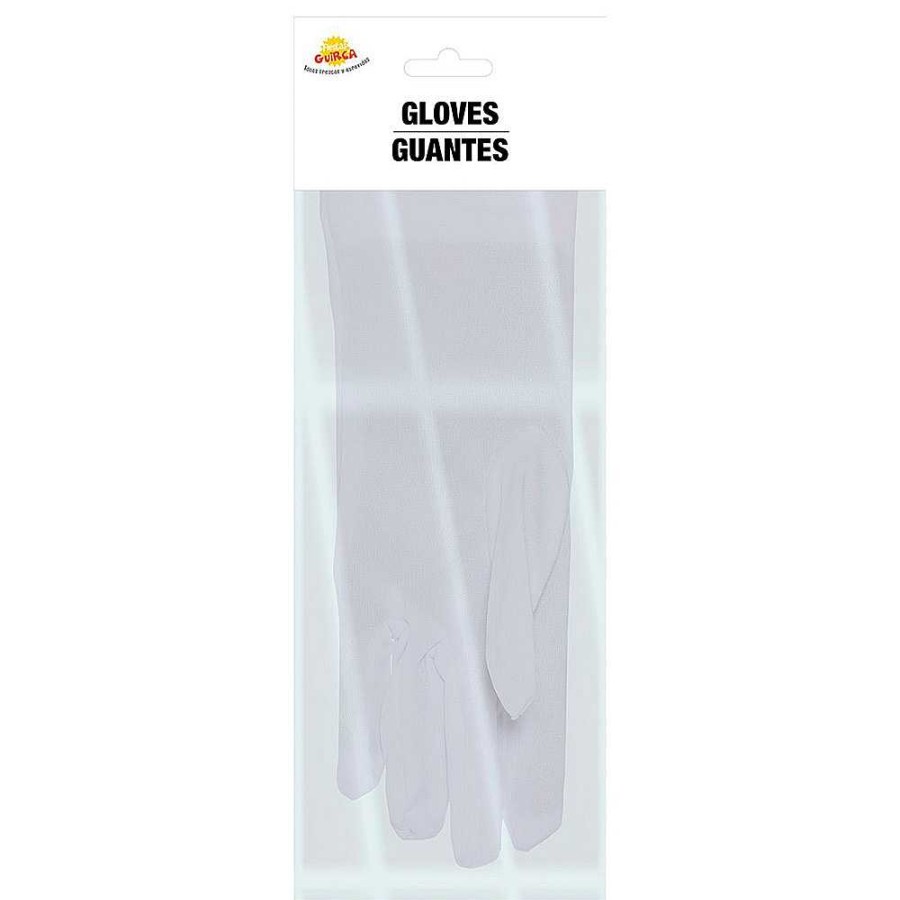 Fiestas Y Disfraces Genérico | Guantes Blancos Adulto 22 Cm