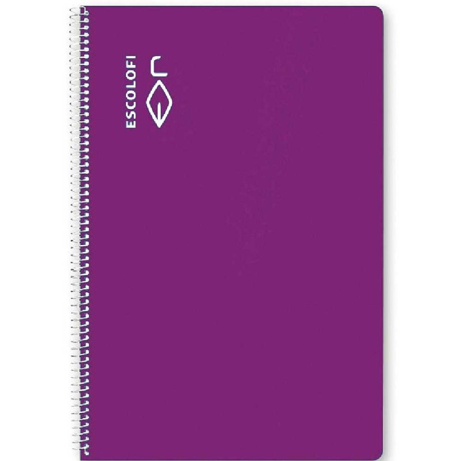 Papeler A Escolofi Cuadernos Espiral | Escolofi Pack 5 Bloc Espiral Folio 50 H 70 Gr Cuadr Cula 3X3 Margen Violeta