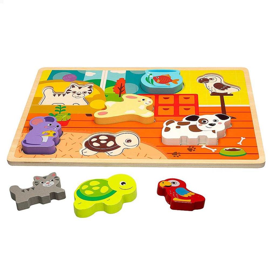 Juguetes Woomax Rompecabezas Y Encajes | Puzzle Madera 3D Encajable Animales30X21 Cm 3 Modelos