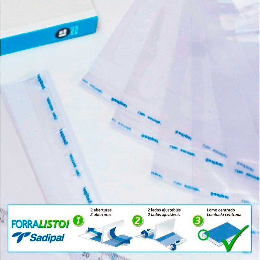 Papeler A Sadipal Pl Stico Y Forros | Caja 50 Forralisto - Forro Ajustable 29X55 Cm