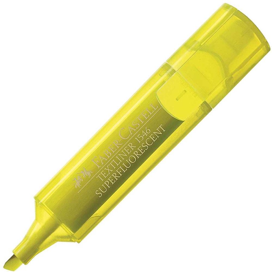 Papeler A Faber-Castell Permanentes Y Subrayadores | Pack 10 Rotulador Fluorescente Faber-Castell Amarillo