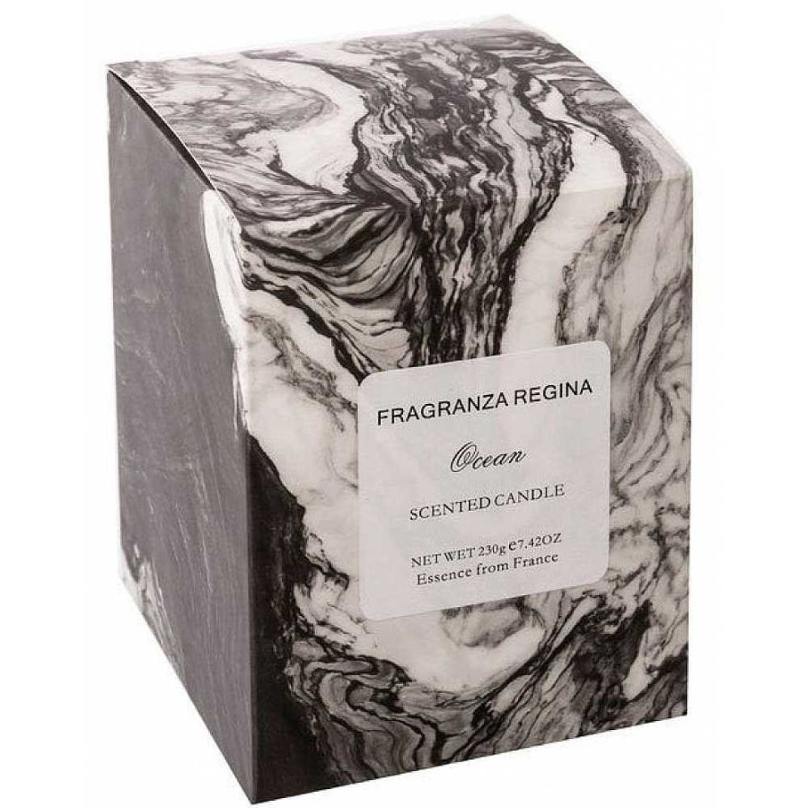 Regalo Genérico | Vela Vaso Marmolado Caja 11X9 - 230 Gr 42 Horas