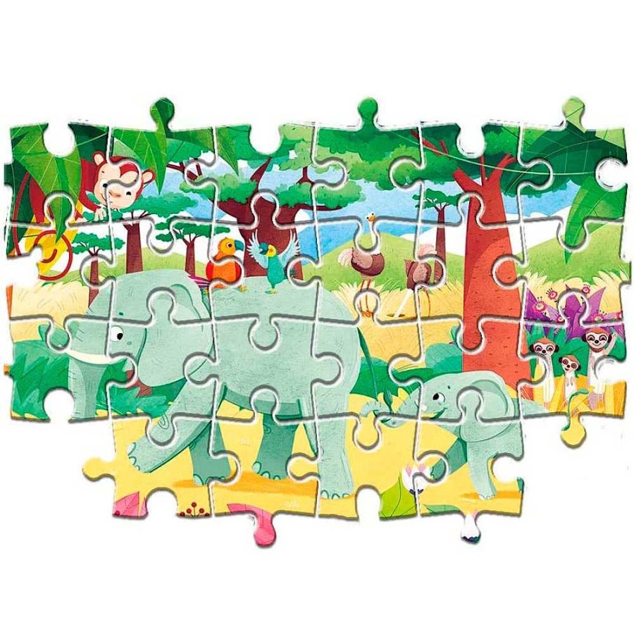 Juguetes Clementoni Puzzles Infantiles | Puzzle Eco Doble 2X20 Piezas Animales Todos Juntos