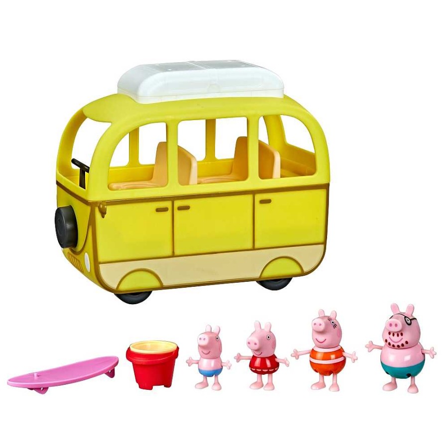 Juguetes Hasbro Mini Mu Ecas | Peppa Pig Caravana A La Playa Figuras + Accesorios 38X25 Cm