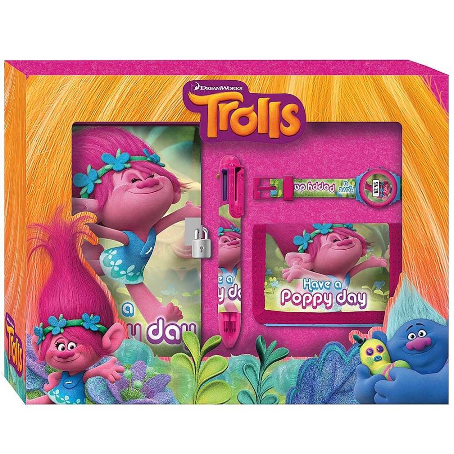 Mochilas Y Complementos Trolls | Trolls Set Monedero Reloj Bol Grafo Bloc