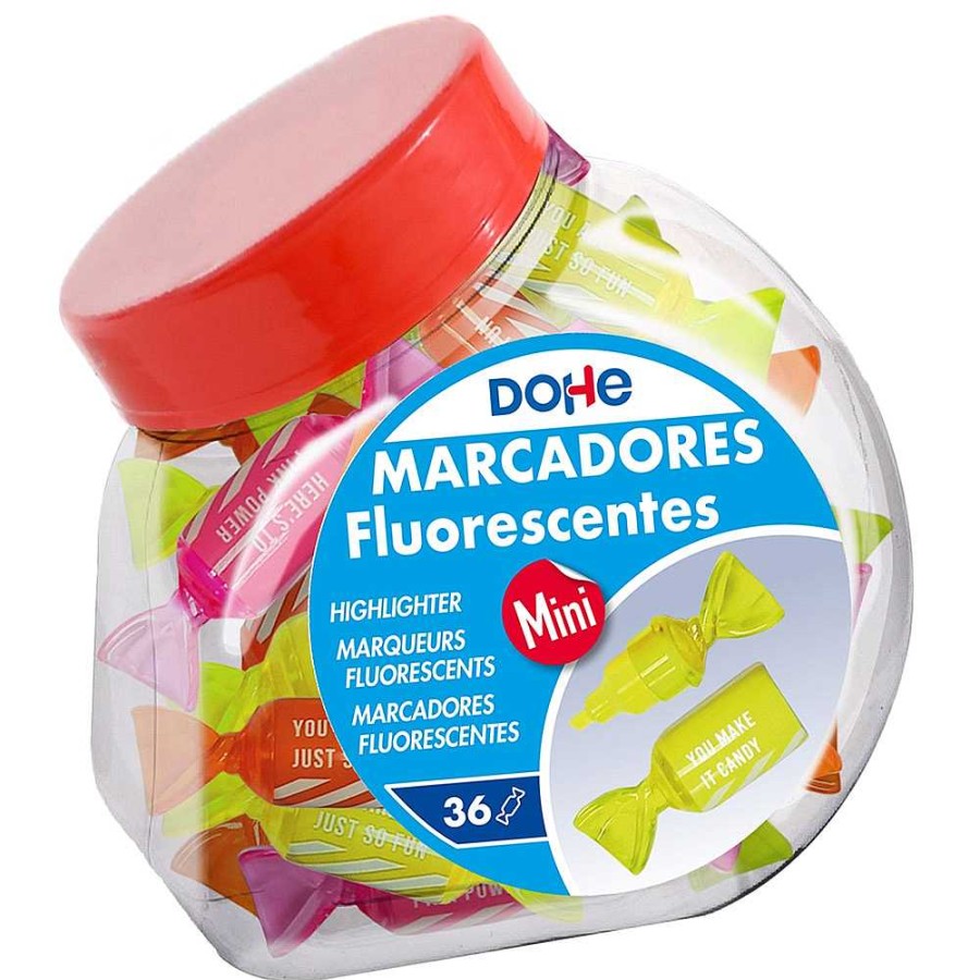 Regalo Dohe Papeler A Fantas A | Expositor 36 Marcadores Fluorescentes Forma Caramelo