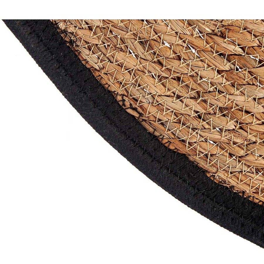 Home & Deco Gift decor Textil Hogar | Alfombral Fibra Natural Borde Negro 80Cm