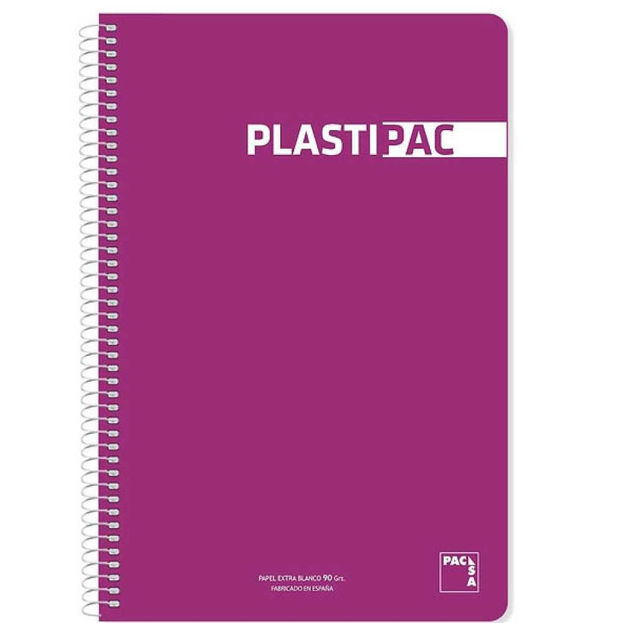 Papeler A Pacsa Cuadernos Espiral | Pack 5 Bloc 90 Gr Tapa Pl Stico Folio 80 Hojas Cuadr Cula 5X5