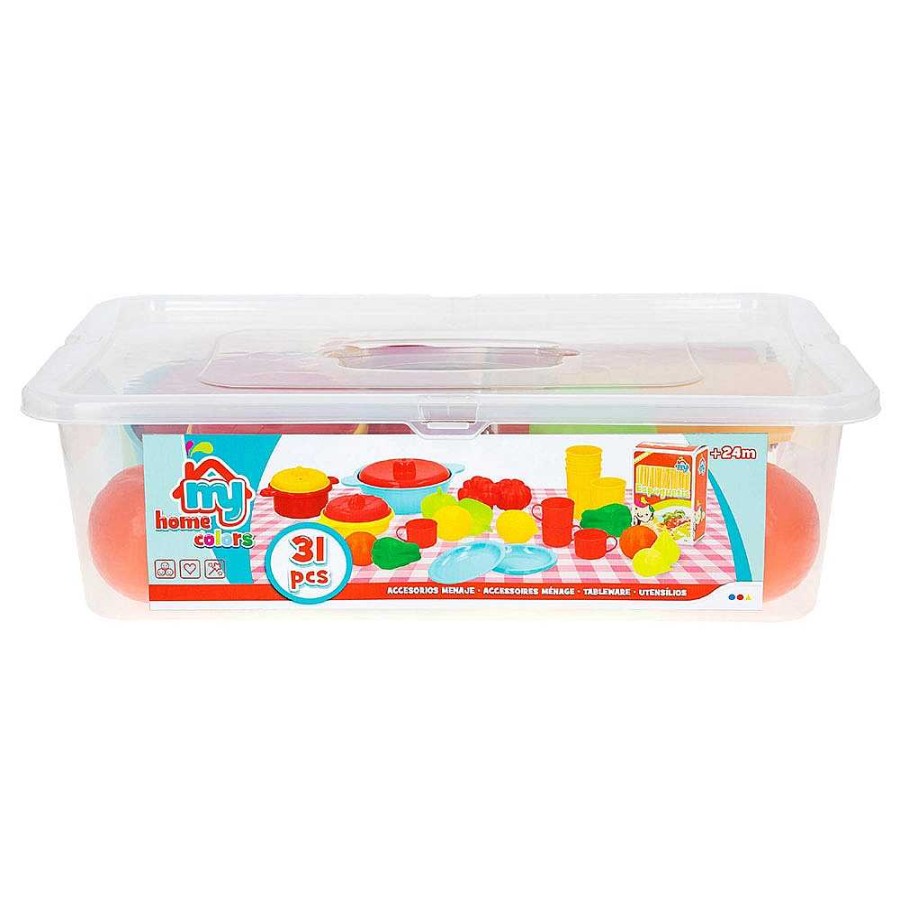 Juguetes CB Toys Cocinas Y Hogar | Malet N Con Menaje Cocina Y Alimentos 31 Piezas 43X28X12