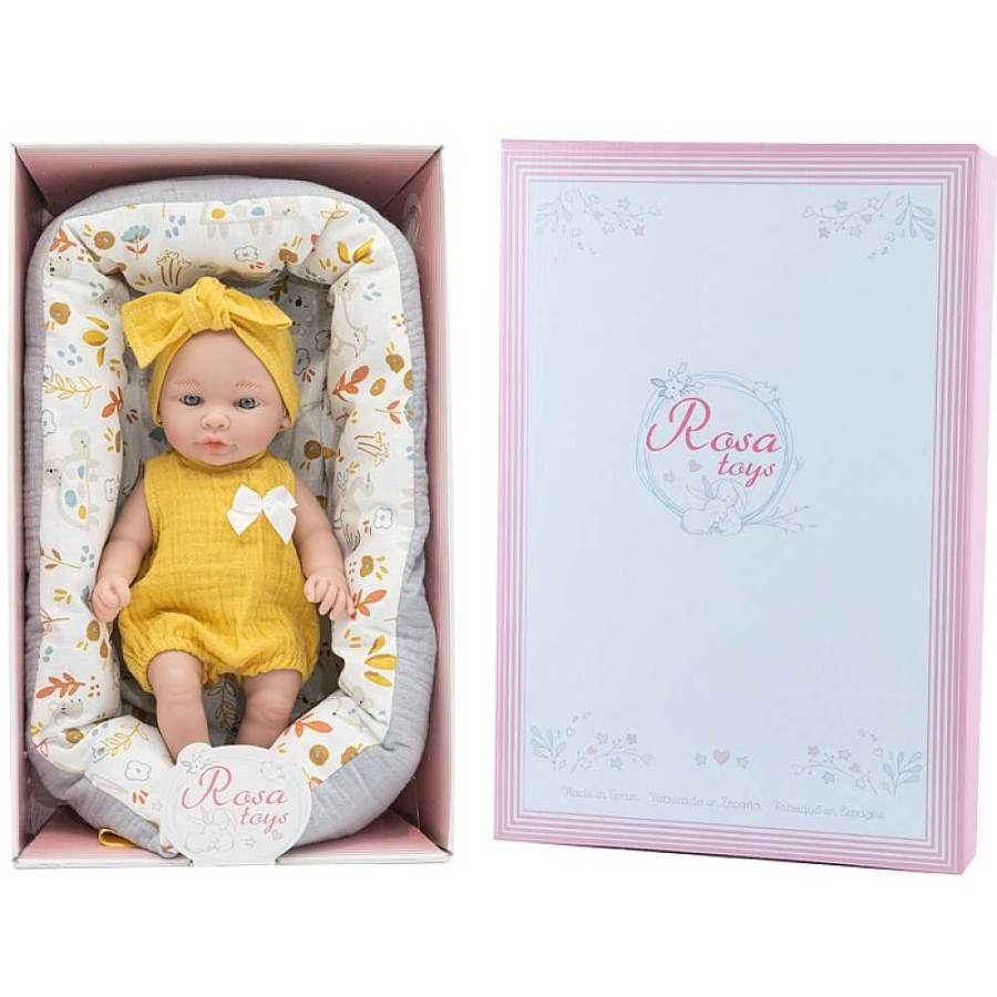 Juguetes Rosatoys Mu Ecas Y Beb S | Mu Eco Beb 28 Cm Newborn Con Capazo En Caja Regalo