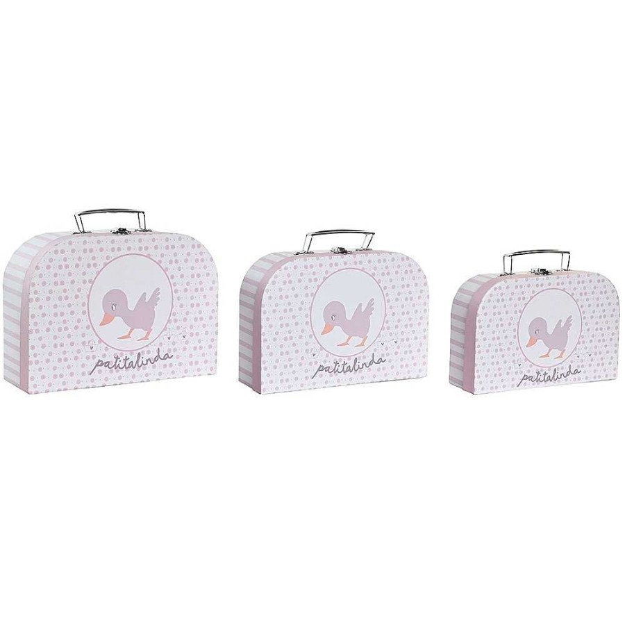 Home & Deco Item Orden: Cajas Y Cestas | Set 3 Cajas Malet N Cart N Patitos Baby 28X20X10