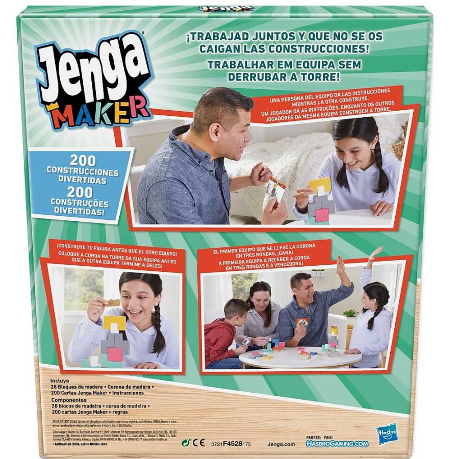 Juguetes Jenga Juegos De Habilidad | Hasbro Juegos Jenga Maker + 8 A Os