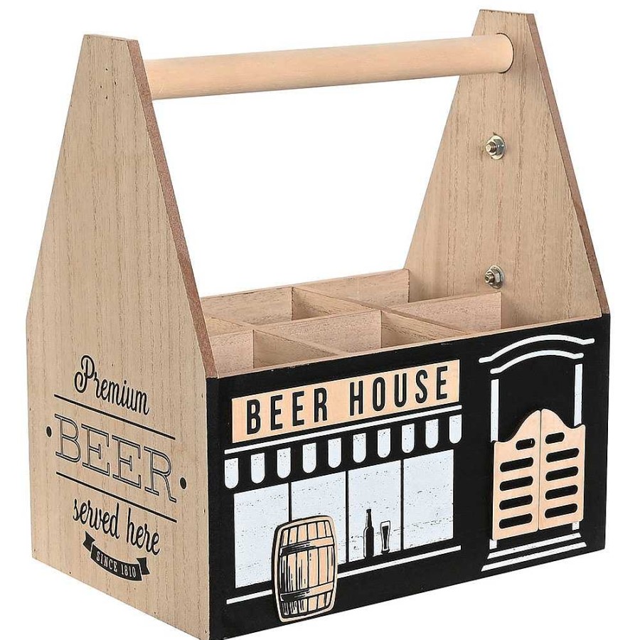 Regalo Item Friki Corner | Botellero Madera Beer House 27X26X17