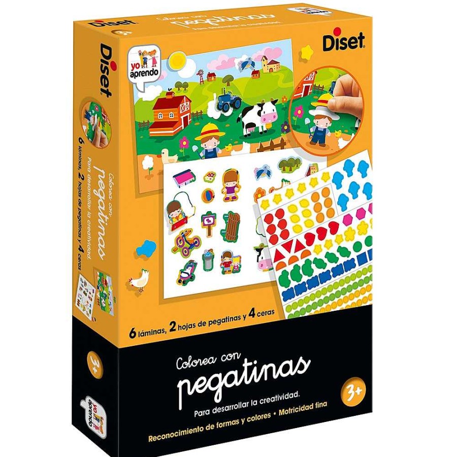 Juguetes Diset Juegos Educativos | Colorea Con Pegatinas Diset + 3 A Os