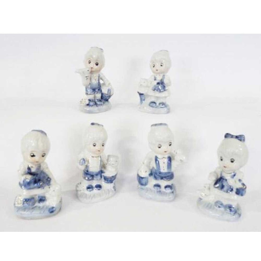 Home & Deco Genérico Adornos | Figura Porcelana Azul Surtidas 12Cm