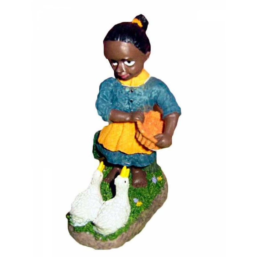 Home & Deco Genérico Adornos | Figura Resina Negrita Pato 13 Cms