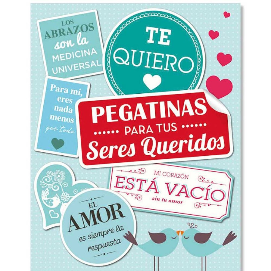 Papeler A Saldaña Papel De Regalo Y Empaquetado | Pack 48 Stickers-Pegatinas Mensajes 17X21